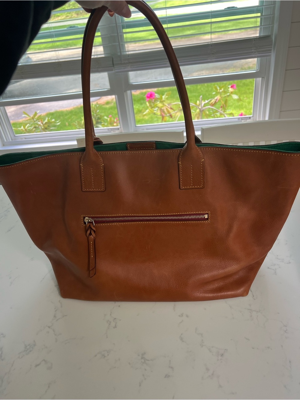 Dooney & Bourke Cognac Leather Tote - Picture 6 of 8